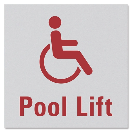 Pool Lift Sign w/ISA Symbol