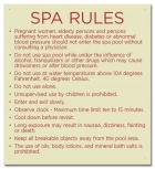 Prince Williams & Virginia Beach Spa Rules Sign