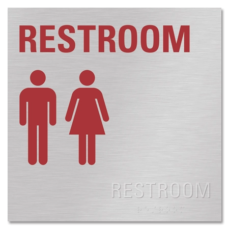 Restroom Sign w/Unisex Symbols