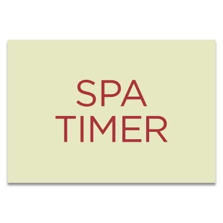 Spa Timer Sign