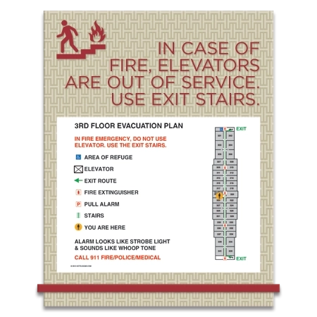 Standard Elevator Evacuation Plans - CA Compliant