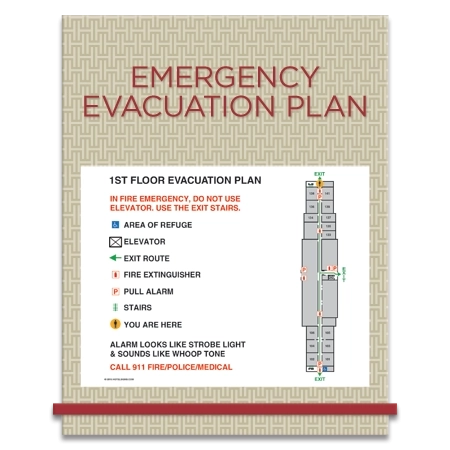 Standard Entrance Evacuation Plans - CA Compliant