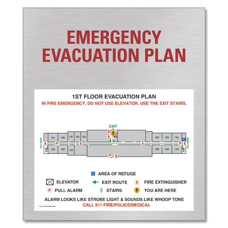 Standard Entrance Evacuation Plans - CA Compliant