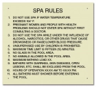 State Pool Sign - Spa Rules - Alabama Compliant