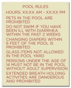Texas Pool Rules Sign