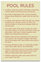 Utah Pool Rules Sign