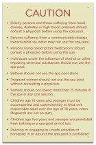Utah Spa Rules Caution Sign