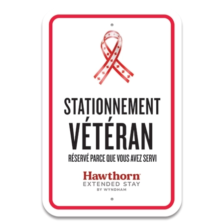 Veteran Parking Sign - French