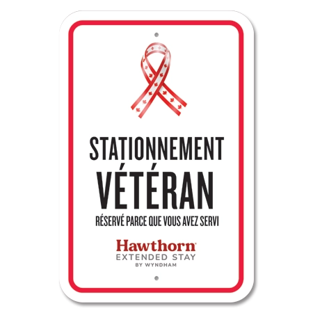 Veteran Parking Sign - French