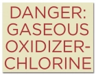 Virginia Danger Gaseous Chlorine Sign