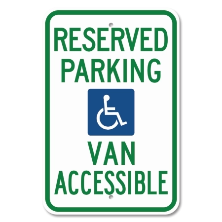Virginia - ISA Symbol, Reserved Parking, Van Accessible Sign
