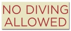 Virginia No Diving Sign