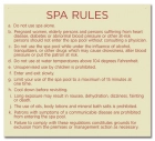 Virginia Spa Rules Sign
