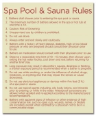 Washington DC Spa & Sauna Rules Sign