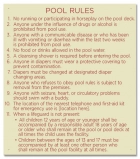 Washington Pool Rules Sign