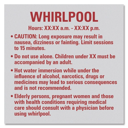 Whirlpool Rules Sign