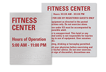 Fitness/Laundry Signs