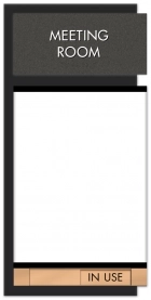 2-Line Room Sign w/Window & Sliding Panel