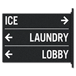 3-Line Directional Flag Sign