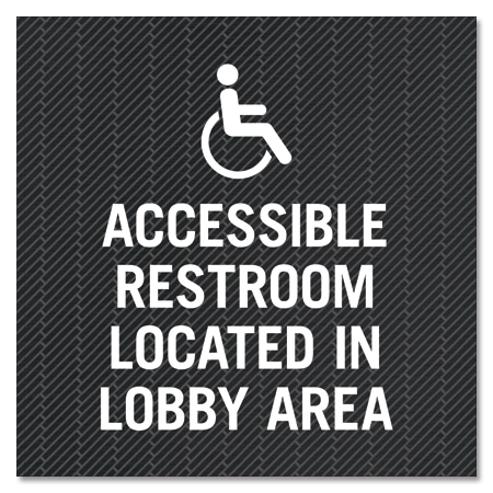 Accessible Restroom Sign w/ISA Symbol