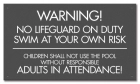 Alabama No Lifeguard Warning Sign