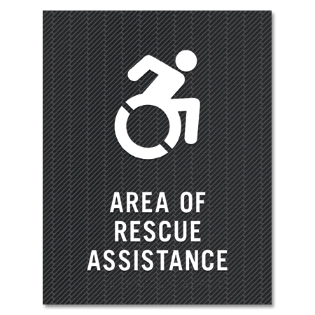 Area of Rescue Assistance Sign - NYC Compliant