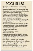 Arkansas Pool Rules Sign