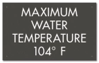 Arkansas Spa Water Temperature Sign