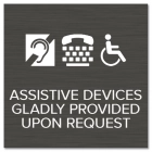 Assistive Devices Informational Sign w/Symbols