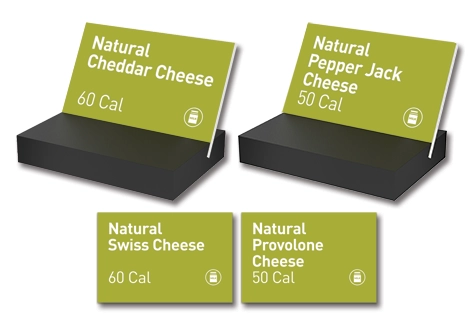 Breakfast Cheese Easel Set2 Easels w/4 Inserts - English Version