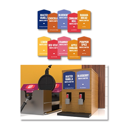 Breakfast Waffle Batter Labels - Set of 10