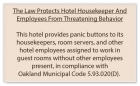 CA Housekeeper Protection Notice - Self Adhesive - 8 Pk