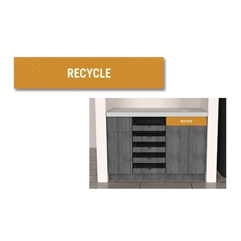 Cabinet Door Recycle Sign