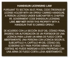 Carried Openly - Handgun Licensing Law Sign (30.07) - Texas Code