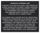Carried Openly - Handgun Licensing Law Sign (30.07) - Texas Code