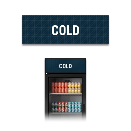 COLD Acrylic Cooler Sign - Dark Blue - Replacement Only