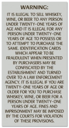 Colorado Alcohol Age Warning Sign