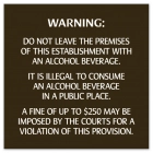 Colorado Alcohol Fine Warning Sign