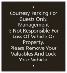 Courtesy Parking Sign