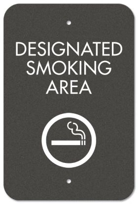 Designated Smoking Area Sign