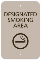 Designated Smoking Area Sign