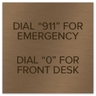 Emergency Front Desk Informational Sign