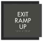 "Exit Ramp Up" Egress Sign - CA Compliant