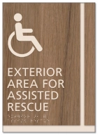 Exterior Area for Assisted Rescue Sign - ISA Symbol