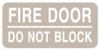 Fire Door - Do Not Block Label - 4 Pack