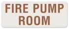 Fire Pump Room Label