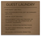 Guest Laundry Sign