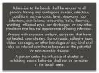 Illinois Beach Admission Rules Sign