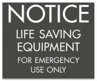 Illinois Life Saving Equipment Sign