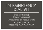 In Emergency Dial 911 Sign